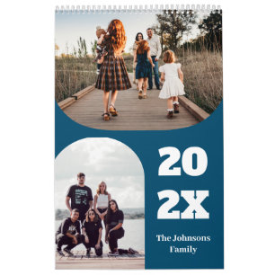 Einfache moderne 26-Fotos-Familie 2025 Kalender