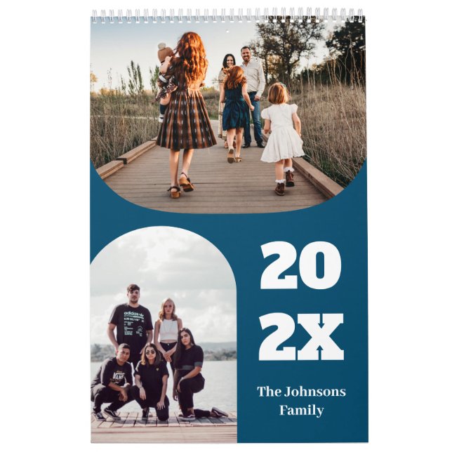 Einfache moderne 26-Fotos-Familie 2025 Kalender (Titelbild)