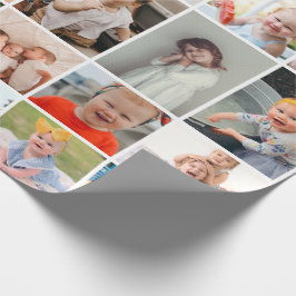 Einfache moderne 30-Foto Collage Geschenkpapier