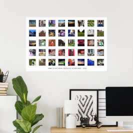 Einfache moderne 40-Quadratmeter-Fotos Memory Coll Poster