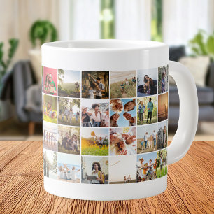 Einfache moderne 48 FotoCollage Jumbo-Tasse