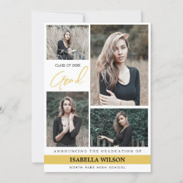 Einfache Moderne 4 Fotomaterial Weißer Abschluss Ankündigung