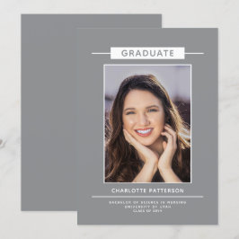 Einfache moderne Abschluss Script Foto Blue Gray