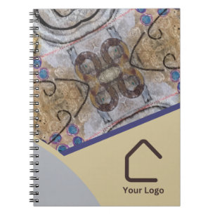 Einfache moderne abstrakte Akzente Logo oder QR-Co Notizblock