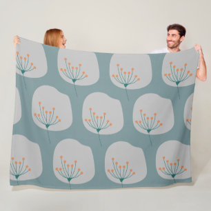 Einfache, moderne Abstrakte Blume Fleecedecke