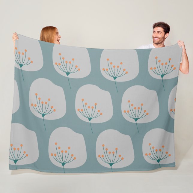 Einfache, moderne Abstrakte Blume Fleecedecke (Beispiel)