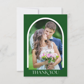 Einfache, moderne, angefertigte Foto Hochzeit Dank Dankeskarte