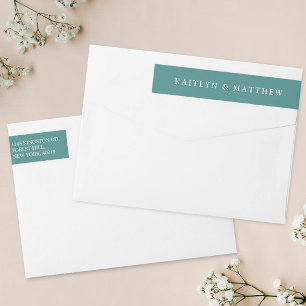 Einfache moderne Aquamarine Grüne Hochzeit