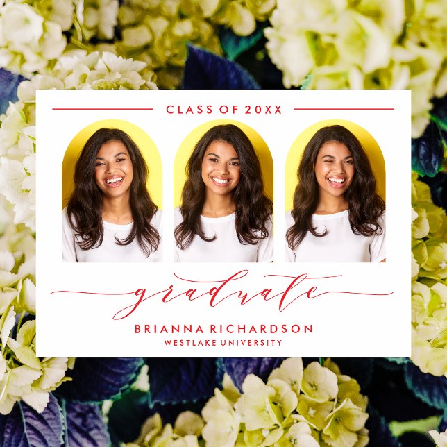 EINFACHE MODERNE ARCH-SCRIPT-ABSCHLUSS-EINLADUNG EINLADUNG (Von Creator hochgeladen)