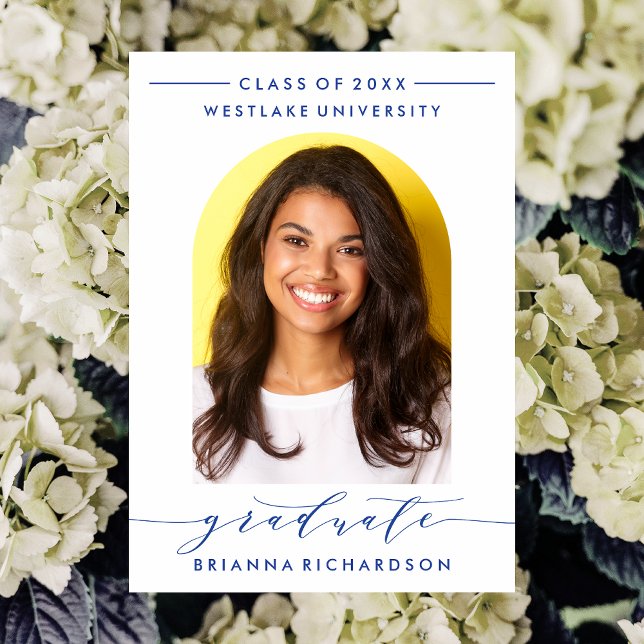 EINFACHE MODERNE ARCH-SCRIPT-ABSCHLUSS-EINLADUNG EINLADUNG (Von Creator hochgeladen)