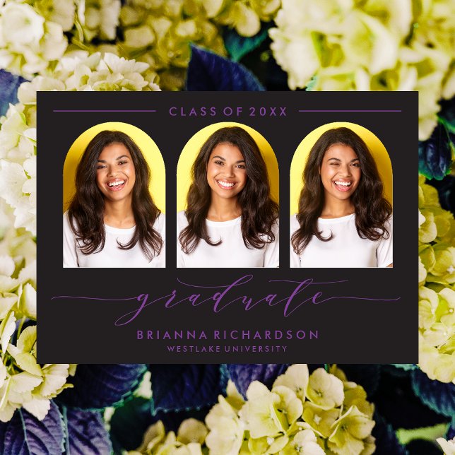 EINFACHE MODERNE ARCH-SCRIPT-ABSCHLUSS-EINLADUNG EINLADUNG (Von Creator hochgeladen)