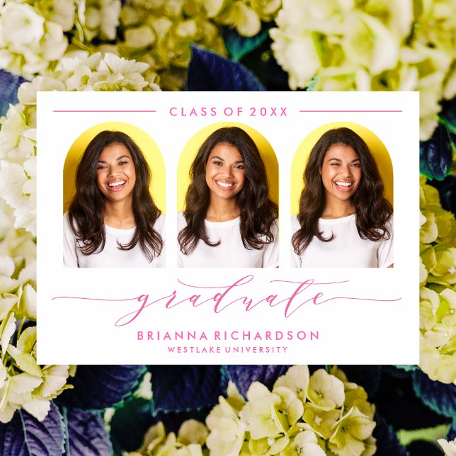 EINFACHE MODERNE ARCH-SCRIPT-ABSCHLUSS-EINLADUNG EINLADUNG (Von Creator hochgeladen)