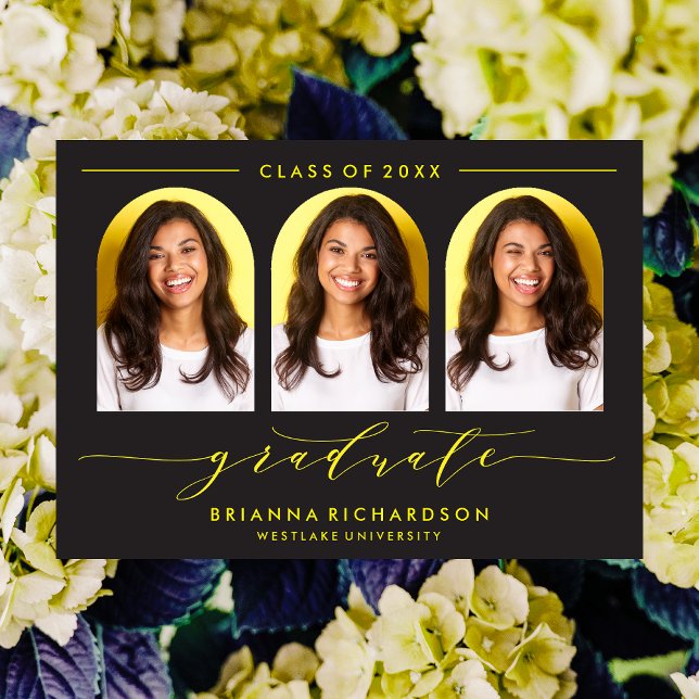 EINFACHE MODERNE ARCH-SCRIPT-ABSCHLUSS-EINLADUNG EINLADUNG (Von Creator hochgeladen)