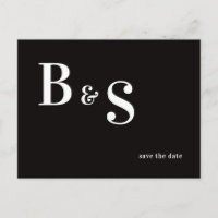 Einfache, moderne B/W-Monogramm-QR-Code Save the D