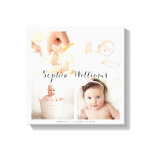 Einfache, moderne Baby-Kinderzimmer-Collage für 4 