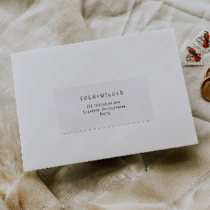 Einfache moderne Babydusche UAWG Rücksendeadresse Adressaufkleber