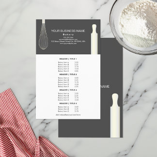 Einfache moderne Backwaren Business Koch Bäckerei Flyer