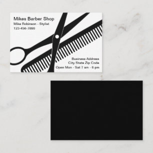Einfache, moderne Barber Shop Business Card Visitenkarte