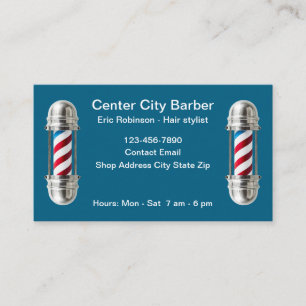 Einfache moderne Barber Shop Visitenkarten Visitenkarte