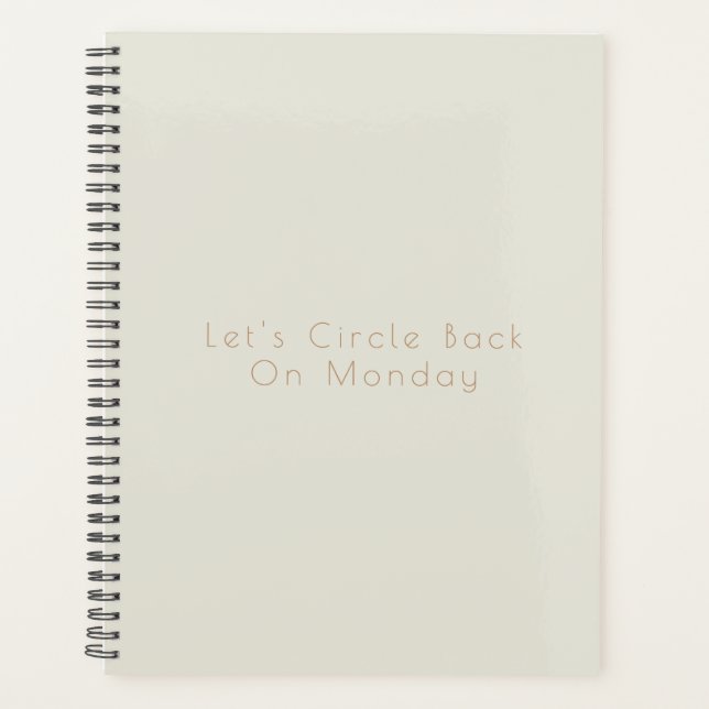 Einfache Moderne Beige 2024 Planer Funny Calendar (Vorderseite)