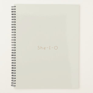Einfache Moderne Beige 2024 Planner Sie-E-O Planer