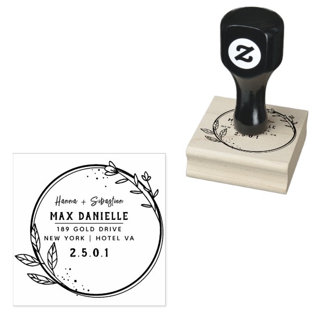 Einfache moderne, Berufliche botanische Kleider Gummistempel (Stempel)