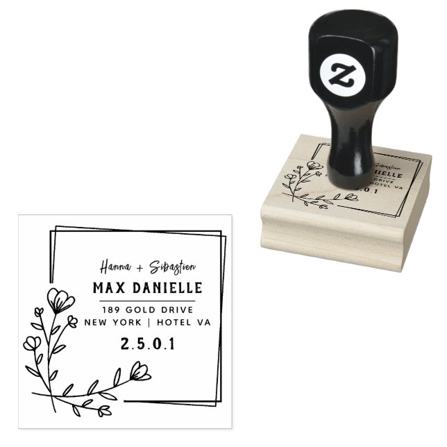 Einfache moderne, Berufliche botanische Kleider Gummistempel (Stempel)