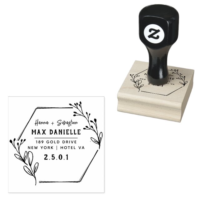 Einfache moderne, Berufliche botanische Kleider Gummistempel (Stempel)