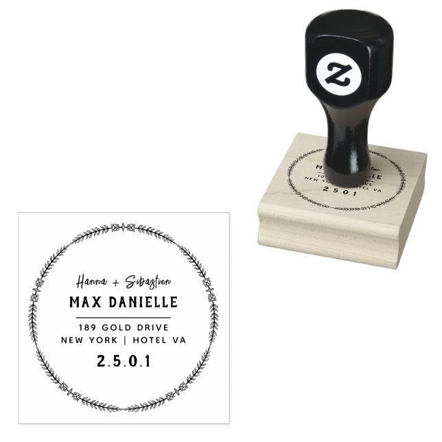 Einfache moderne, Berufliche botanische Kleider Gummistempel (Stempel)