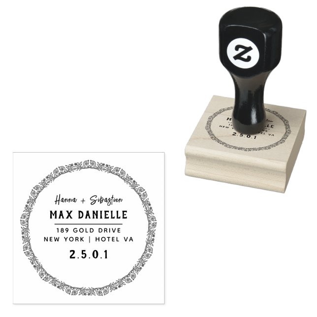Einfache moderne, Berufliche botanische Kleider Gummistempel (Stempel)