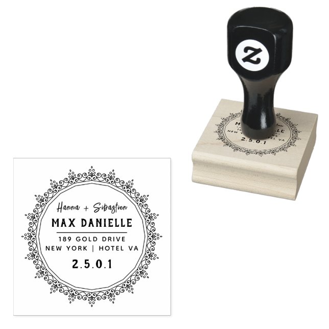 Einfache moderne, Berufliche botanische Kleider Gummistempel (Stempel)