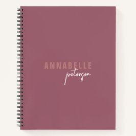 Einfache moderne Berufliche Dusty-Rose Minimalisti Notizbuch