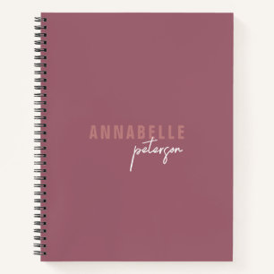 Einfache moderne Berufliche Dusty-Rose Minimalisti Notizbuch