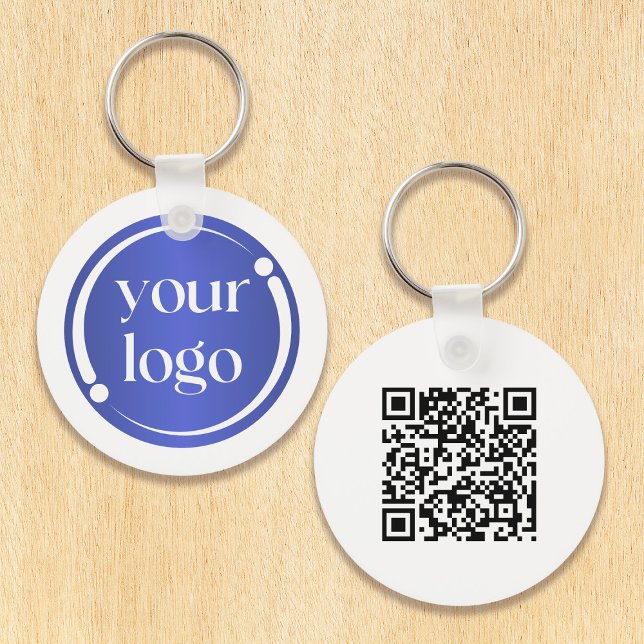 Einfache moderne Berufliche Logos und QR-Codes Schlüsselanhänger (Great promotional items for your business.)