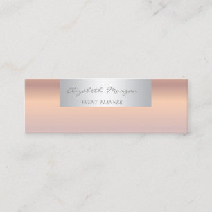 Einfache moderne Berufliche Rose Gold Mini Visitenkarte