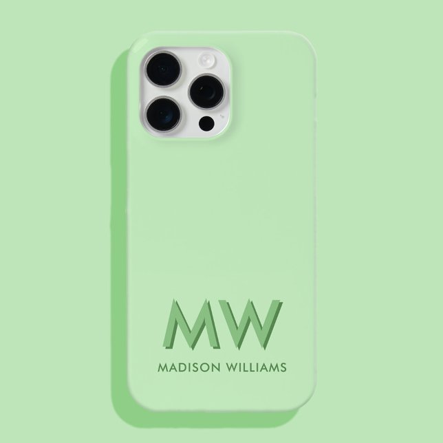 Einfache moderne Bezeichnung Anfangsmonogramm Case-Mate iPhone Hülle (Von Creator hochgeladen)
