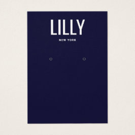 Einfache, moderne, blaue Earring-Display-Karte