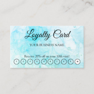 Einfache moderne Blue Loyalty QR Code Business Car Visitenkarte