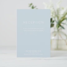 Einfache moderne Blue Wedding Card