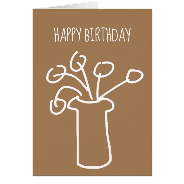 Einfache moderne Blume weiß (Vorne)