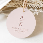 Einfache moderne Blush Brown Monogram Wedding Geschenkanhänger<br><div class="desc">Die einfachen Gastgeschenk Hochzeit-Tags der modernen Blush Brown Monogram sind mit modernen,  weichen,  modernen Erdtönen versehen.</div>