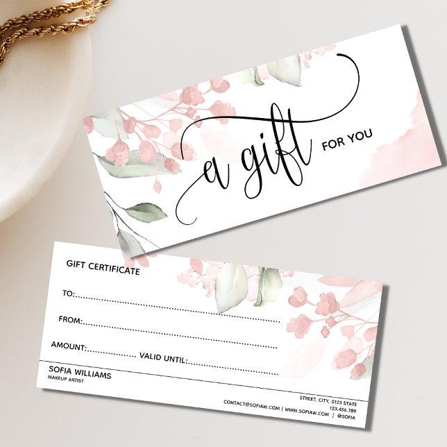Einfache, moderne Blush Pink-Gutscheinkarte (Von Creator hochgeladen)