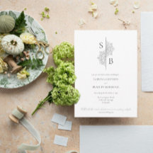 Einfache moderne Boho Monogram Mandala Wedding