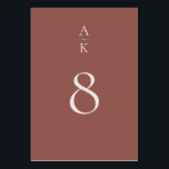 Einfache moderne Braun-Monogramm-Mix-Hochzeit Tischnummer<br><div class="desc">Die einfache moderne Braun Monogram Mix Match Wedding Tischnummer zeichnet sich durch moderne,  weiche,  moderne Paarungen in Erdtönen aus.</div>