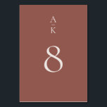 Einfache moderne Braun-Monogramm-Mix-Hochzeit Tischnummer<br><div class="desc">Die einfache moderne Braun Monogram Mix Match Wedding Tischnummer zeichnet sich durch moderne,  weiche,  moderne Paarungen in Erdtönen aus.</div>