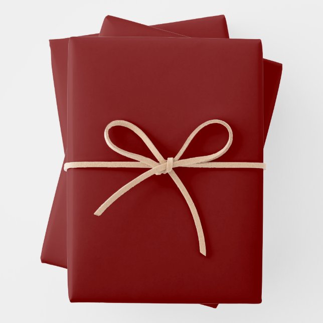 EINFACHE MODERNE BURGUNDER-HOCHZEIT  GESCHENKPAPIER SET (Beispiel)