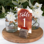 Einfache, moderne Burnierfarben Tischnummer<br><div class="desc">Diese Tischnummern der schlichten,  modernen Burnt Orange Aquarellkarten sind die perfekte Ergänzung zu Ihren Veranstaltungtischen. Die Aquarellfarbe verleiht einem Pop Design,  behalte aber ein modernes Aussehen. Diese Tischnummer ist ideal für inspirierte Herbstveranstaltungen und Dekorationen.</div>