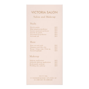 Einfache, moderne Chic Einzigartiger Salon mit hel Werbekarte