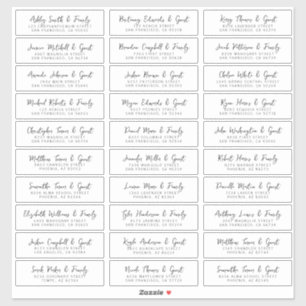 Einfache, moderne Chic-Gästebuchadresse Aufkleber