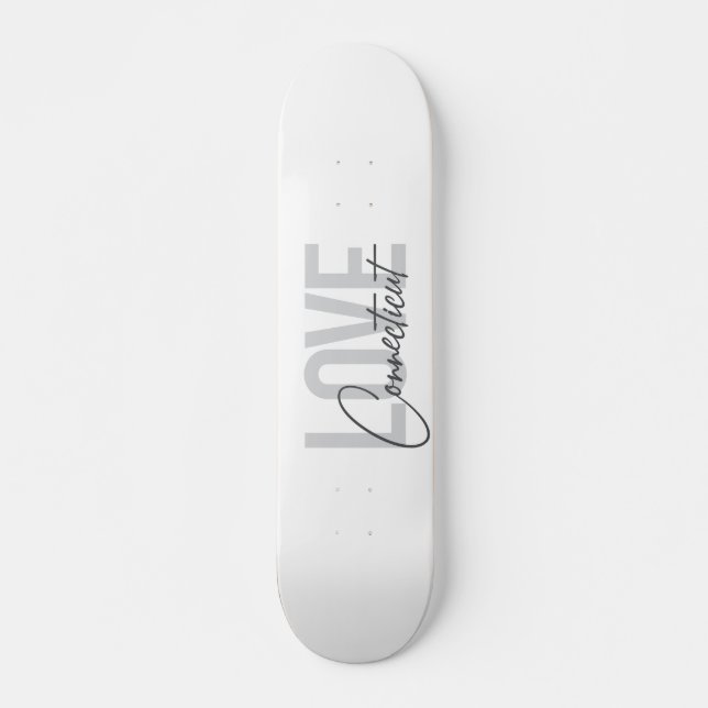 Einfache, moderne, coole Design-Liebe Connecticut Skateboard (Vorne)